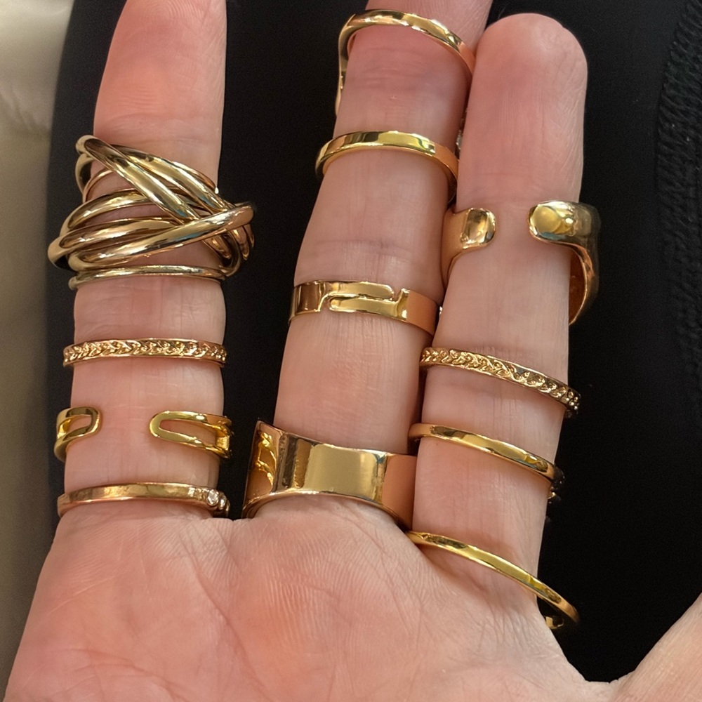 Costume Ring Lot 15 rings - Picture 6 of 6
